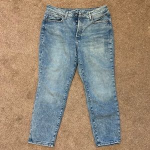 High rise straight jeans
